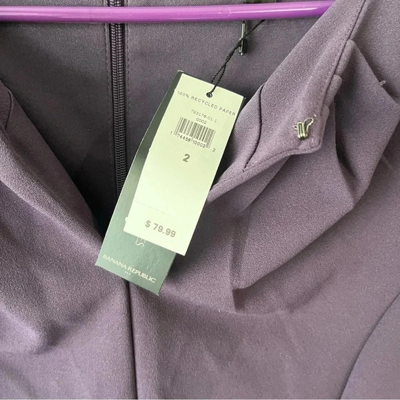 Elegant dark purple dress from Banana republic NWT size 2 - Picture 3 of 10